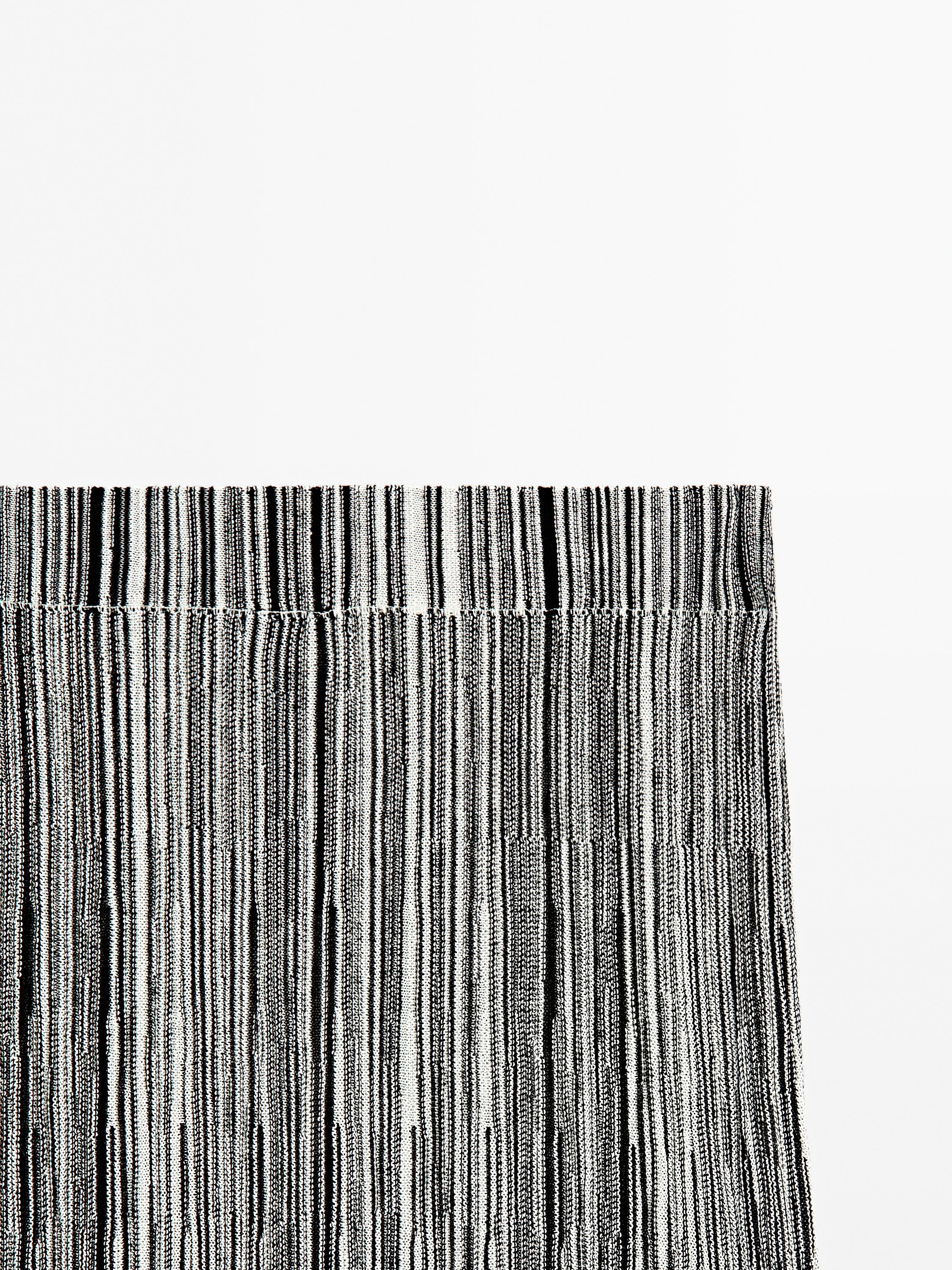 Long knit skirt with striped detail